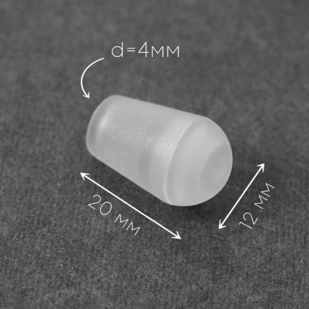 A set of tips for the cord, d = 5 mm, 2 × 1.2 cm, 100 pcs, the color is transparent-1