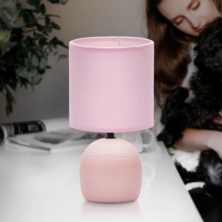 RIVOLI SHERON 1CHA14, 40 W Cramics Pink with a lampshade-1
