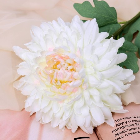 Artificial flowers "Chrysanthemum Garden Galant" 14x57 cm, white-1