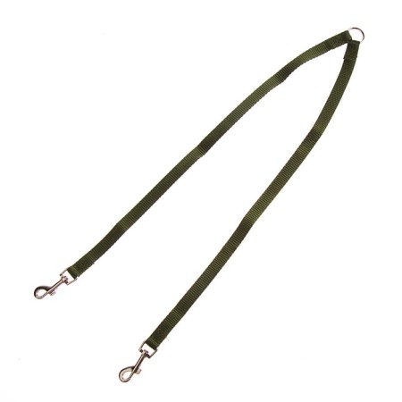 A collar for two dogs, each 45 x 1.5 cm, green-1