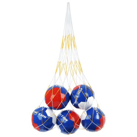 Mesh for carrying balls (6 goals), thread 2.5 mm, color mix-4