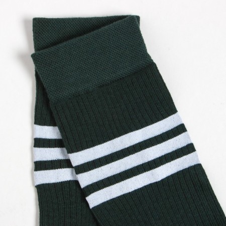 Socks "stripes", dark green color, size 23-25 ​​(37-40)-2