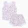 Kit (T -shirt, panties on the diaper) for children, white color/mice, height 74 cm
