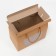 Box-pack, with a window and handles, craft, 20 x 15 x 11 cm
