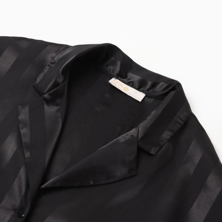 Female pajamas (shirt, trousers) kaftan "strip", black, size 48-50-6