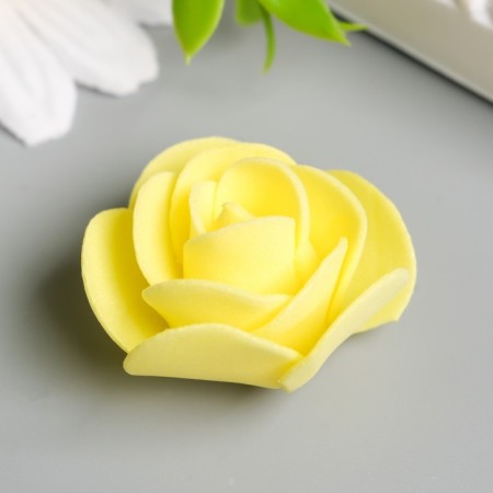 Decor for creativity "Yellow rose" d = 3.5 cm-2