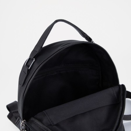 Women's backpack of artificial leather with lightning, 1 pocket, black color-4