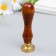 Printing for wax with a wooden handle "Cat and Flower" 9x2.5x2.5 cm