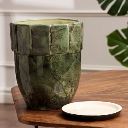 Set of pots 3 pcs. "Tower" green 11 l/ 5 l/ 1.7 l-2