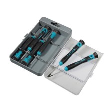 Set of screwdrivers GROSS 13347, for accurate work, SL, PH, CRMO, two -component handles, 6 pcs