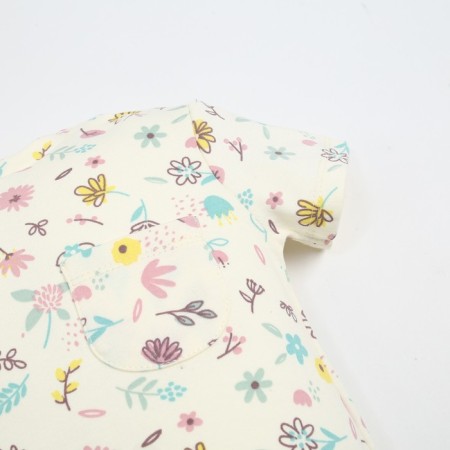 T-shirt Trick I Flower, height 74-80 cm, beige-2