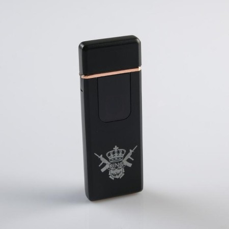 Electronic lighter "King", USB, spiral, 3 x 7.3 cm, black
