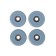 Furniture round tundra, d = 30 mm, 4 pcs., Polymer, gray color