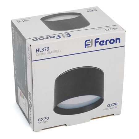 Ceiling Feron Feron HL373, IP44, GX70, 25 W, 115x115x73 mm, black color black-8