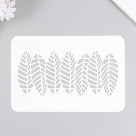 Plastic stencil "leaves" 16x24 cm