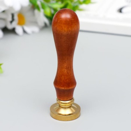 Printing for wax with a wooden handle "Dandelion" 9x2.5x2.5 cm-2