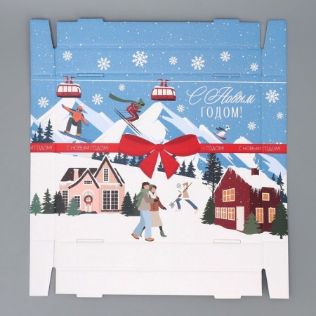 Folding box "New Year's city", 31.2 x 25.6 x 16.1 cm, New Year-6