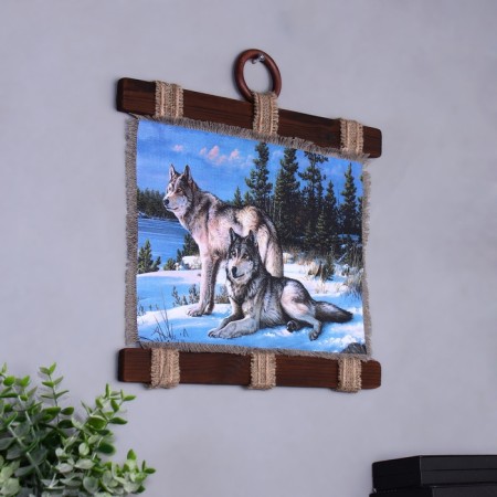 Souvenir Scroll "Two Wolves"-1
