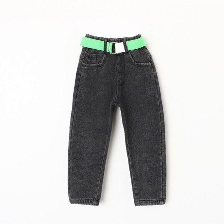 Jeans for girls, I have started, black color, height 86 cm