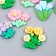 Decor for creativity plastic "Flower bush" set 8 pcs mix 2.8x3x0.7 cm