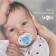 Nipple - Silicone dummy classic, from 6 months, with a cap, the color of the blue