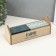 Souvenir wood desktop calendar "Home calendar" Blue 26x8.4x10.3 cm