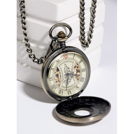 Pocket clock "Horoscope", mechanical, chain L-40 cm, D-4.5 cm