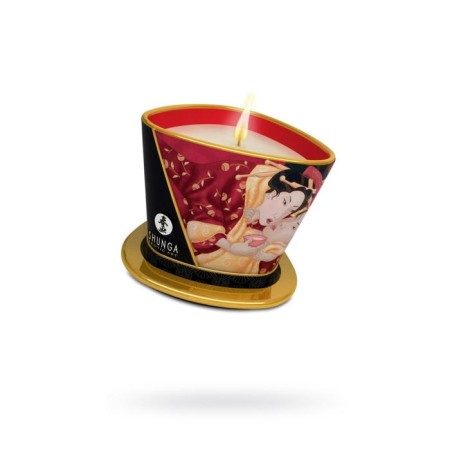 Candle - aromaticoma for shunga massage "Strawberries and champagne", 170 ml-5