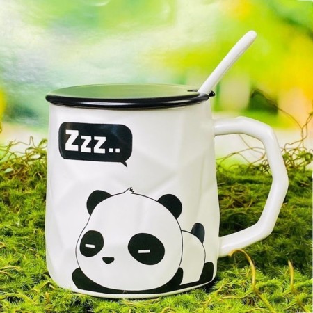 Lenardi mug, with a lid and spoon, 420 ml