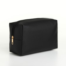 Cosmetic bag with lightning, black color