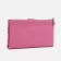 Women's wallet on the button, pink color