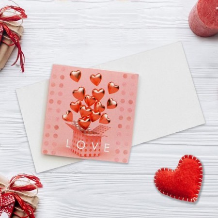 LOVE-Mini Postcard, 7 x 7cm
