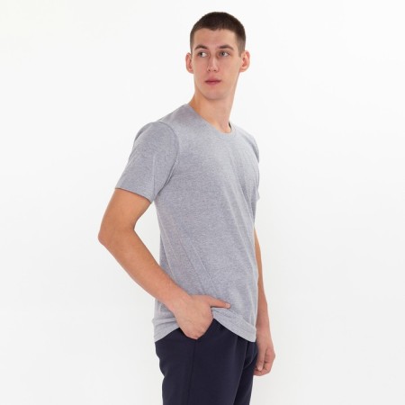 T -shirt male plain, color gray mix, size 54-1
