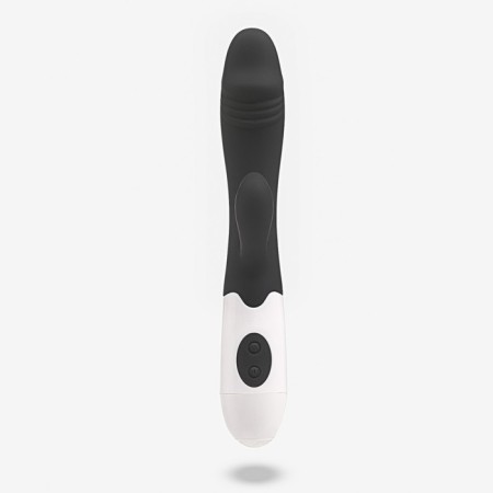 Vibrator - "wow" rabbit, clitoris stimulator and dots G, IP67, black-1