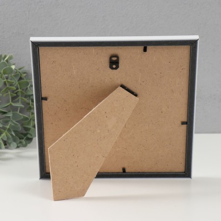 Photo frame Plastic "Mira" 20x20 cm, 636461-22, white with gold (plastic screen)-3