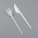 A set of disposable dishes "White" fork, knife, toothpick, napkin, 16.5 cm