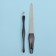 Manicure set, 2 items, on a blister, black/silver color