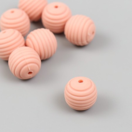 Busina Silicon "Round with a beam" ash-pink d = 1.5 cm