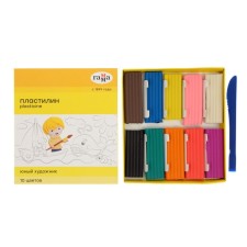 Plasticine 10 colors 140 g, gamut 