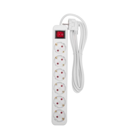 Extension cord Standard 6 nests, 3m, 3x1.0mm², s/h, with a switch, white rexant
