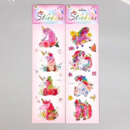 Stick paper, plastic "Unicorns" mix 43x12 cm-2