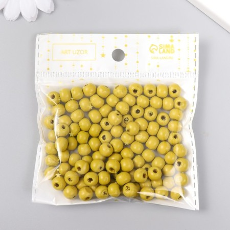 Beads for creativity tree "Light-olive" D-0.8 cm, set of 20 g-2
