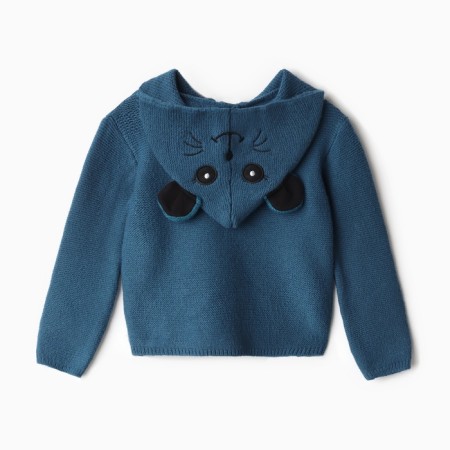 Jumper for children, dark-turquoise color, height 92 cm-3