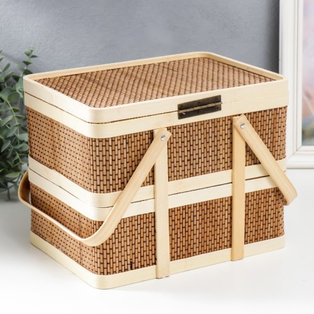 Bamboo Bamboo 2B1 "Rectangular" with handles 20x20x26 cm-2