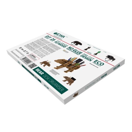 The prefabricated model, the desktop organizer "Bear", brown, Ewa Design-5