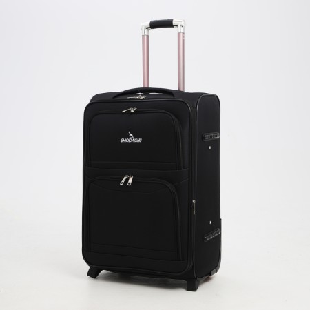 Small suitcase 24 "on lightning, code castle, with extension, black color
