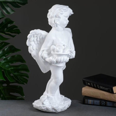 Figure "Angel with Fruits" White 20x26x48cm-1