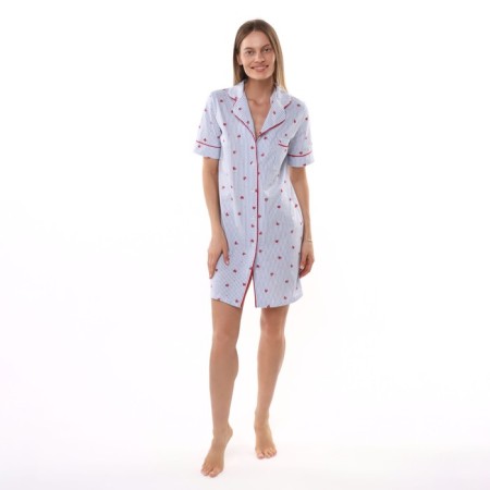 Homemade dress, blue/red color, size 46-1