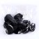 Knitted hat knitted, set 10 pcs., Black color