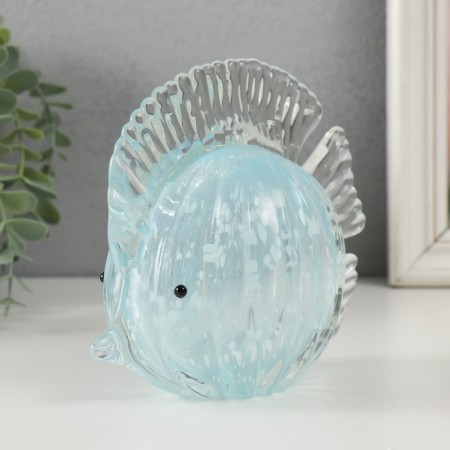 Souvenir Glass "Blue Fish" under Murano glass 15x7x13 cm